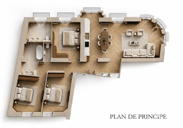 Appartement F5 à vendre - 5 pièces - 117.0 m2 - NICE - 06 - PROVENCE-ALPES-COTE-D-AZUR - Century 21 Lafage Transactions